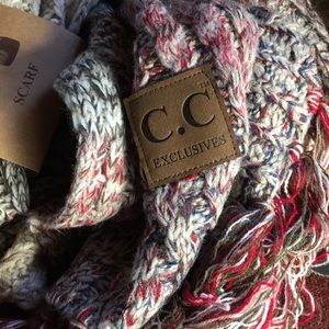 CC long knit scarf NWT